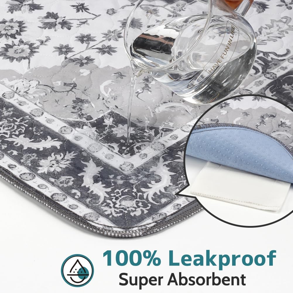 Washable Pee Pads for Dogs, 2 Pack Reusable Puppy Training Pads 40"x26" Super Absorbent Waterproof Dog Training Pads, Non-Slip Potty Pads, Whelping Pads Litter Mat