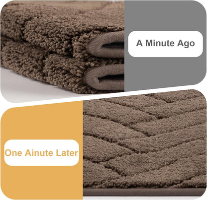 Tindbea Dog Mat for Mud Paws,Absorbs Moisture Dirt Non-Slip Washable Mud Mat for Dogs,Soft Rubber Backing Front Inside Pet Rug for Entryway, Dog Paws, Patio(20"x48",Charcoal)
