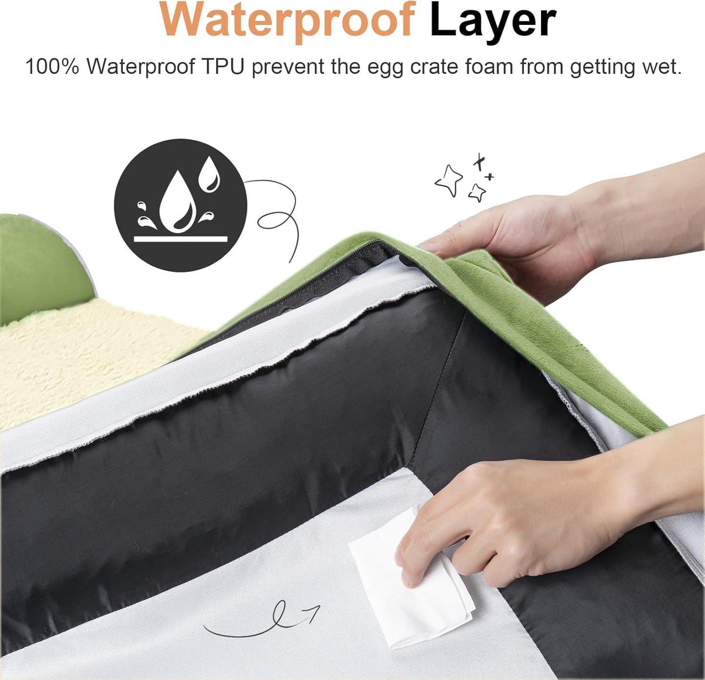 Large Dog Bed Orthopedic Washable: Beds Bolster XL Bed Large Big Dogs Memory Foam Couch Sofa Waterproof with Removable Cover