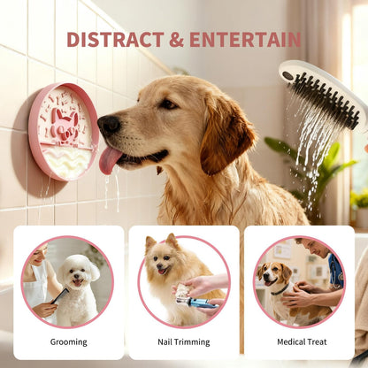Slow Feeder Dog Bowl for Small Medium Dogs & Cats, 7.5 Inch Non Slip Slow Bowl with 37 Suction Cups, Anti-Choking Food Grade Silicone Slow Eating Bowl