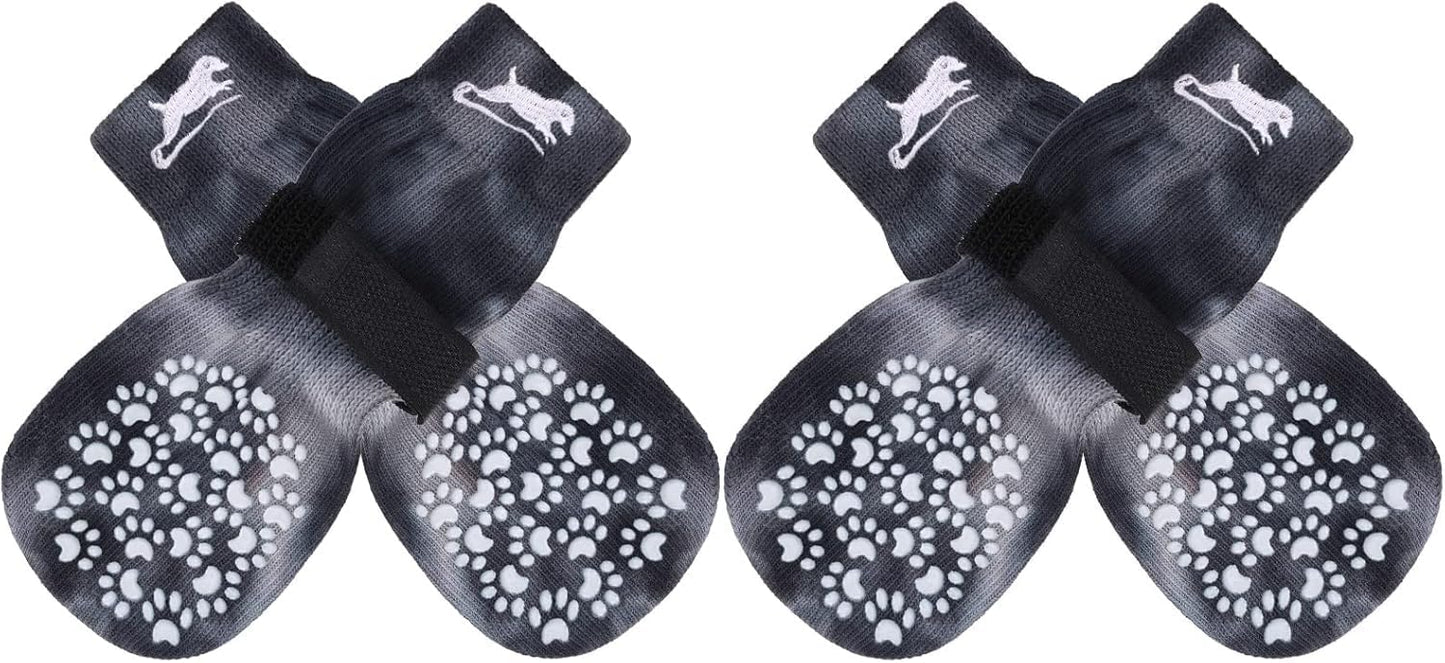 EXPAWLORER Anti Slip Dog Socks to Prevent Licking Paws, Dog Shoes for Hot Pavement, Dog Booties for Small Medium Large Senior Dogs, Traction Control Boots & Paw Protectors for Hardwood Floors