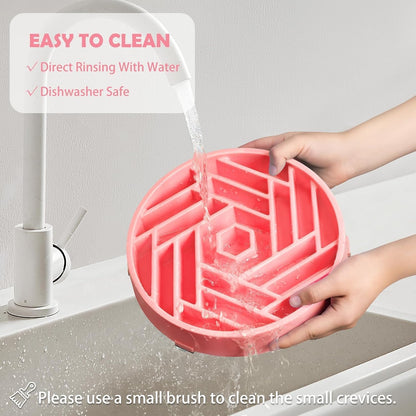 TOBYTO Slow Feeder Dog Bowls Large Medium Breed,Anti-Choking Slow Eating Dog Food Bowl,Non Slip Pet Slower Food Feeding Bowls Large Puzzle Slow Feeder Bloat Stop Maze Dog Dishes,Black