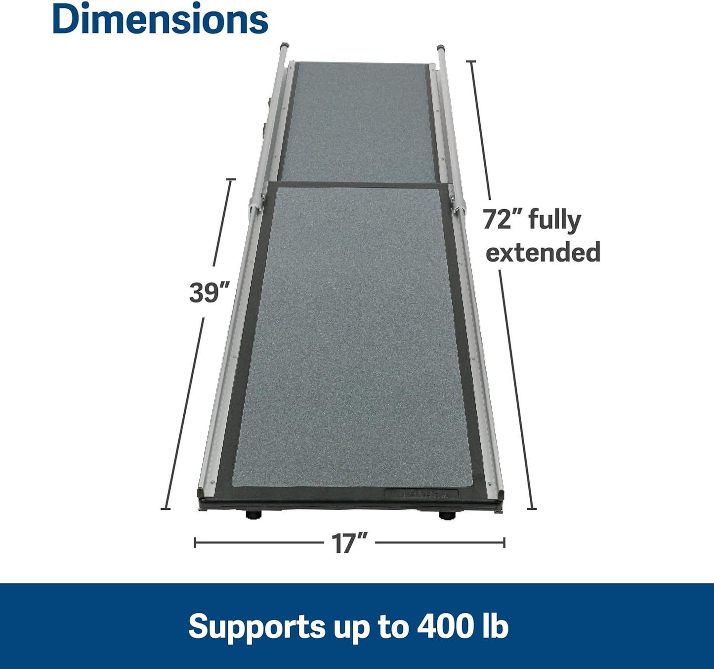 PetSafe Happy Ride Telescoping Dog Ramp, Portable Pet Ramp for Cars, Trucks & SUVs with Adjustable Sizing