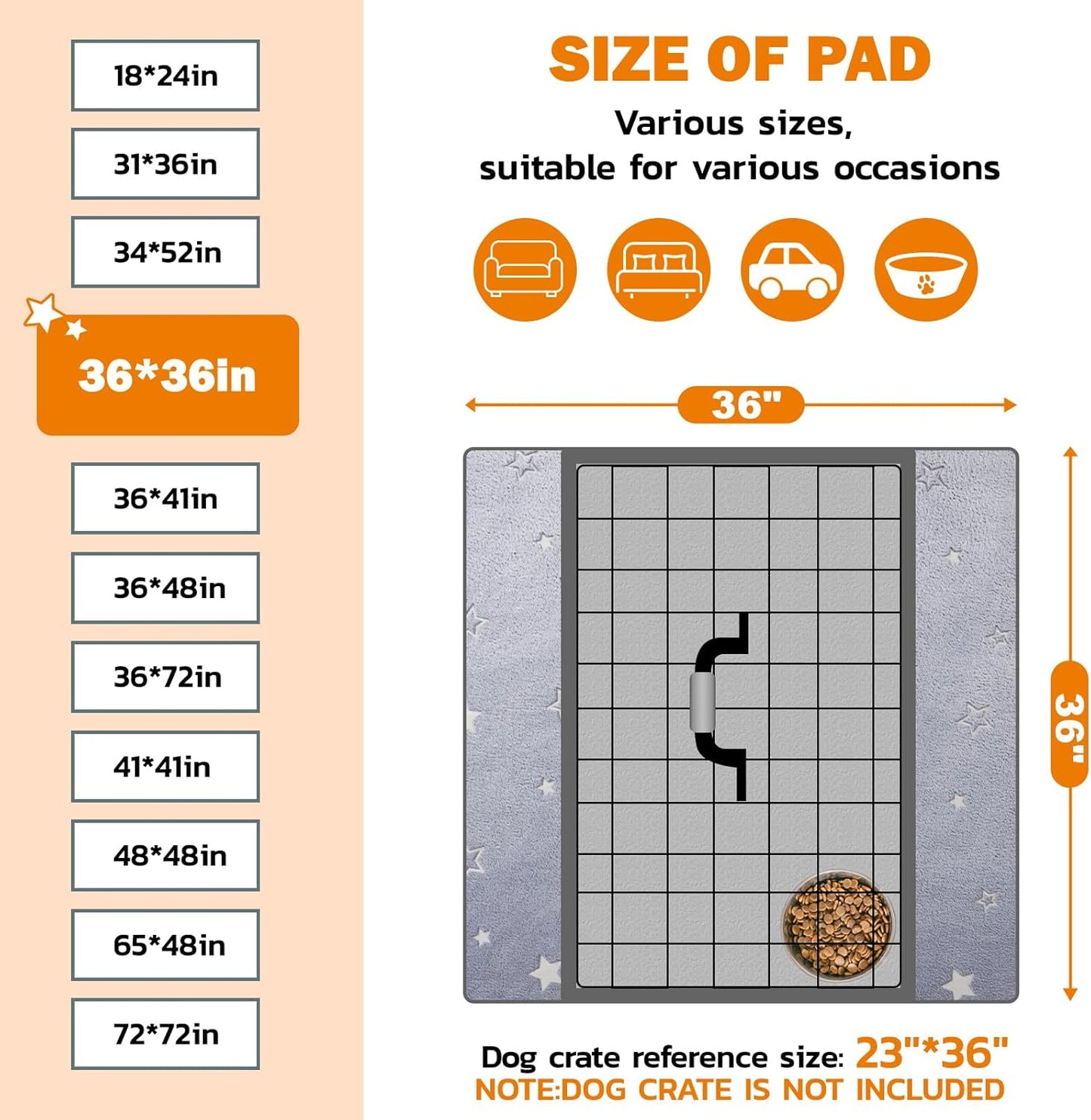 LOOBANI Washable Pee Pads for Dogs, 2 Pack 31 x 36 in Reusable Pee Pads for Dog Mat Puppy Mats Training Non Slip Whelping Mat for Dog Playpen, Crate, Car, Grey