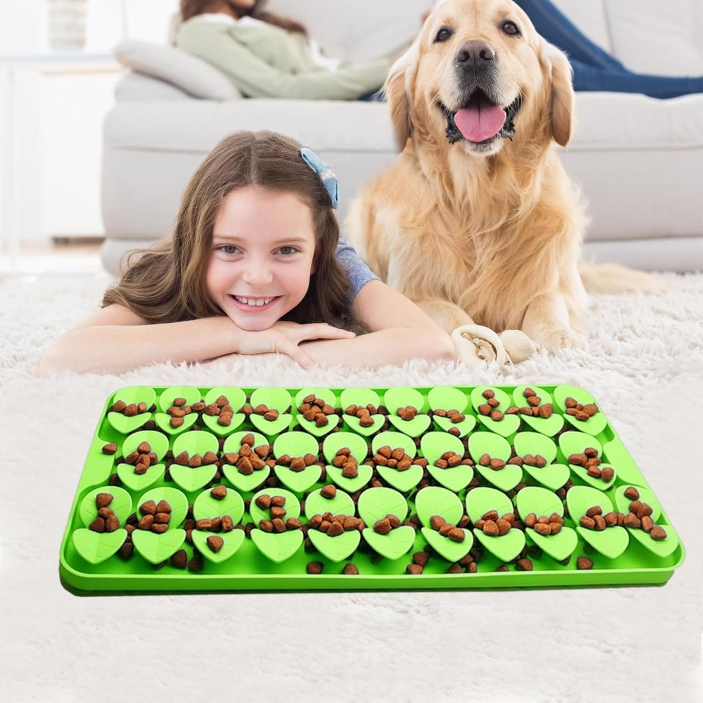 Small Silicone Snuffle Mat for Small Dogs Puppy Cat Slow Down Eating,Slow Feeder Lick Mat for Dry Wet Food for Pet Training Smell,Encourages Natural Foraging Skill,Relieving Stress