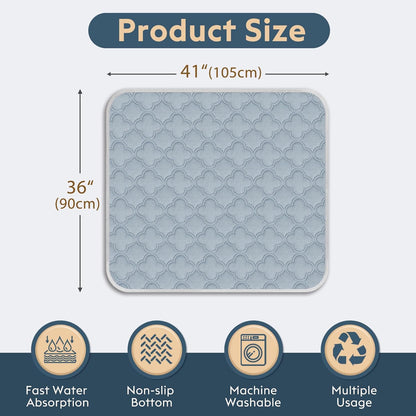FunFurry Washable Pee Pads for Dogs - 4 Pack Reusable Pee Pads，Waterproof Puppy Pads，Pet Training Pads，Super Absorbent with Dog Paw Shape Non-Slip Backing (Cream, 18" X 24" - 4 Pack)