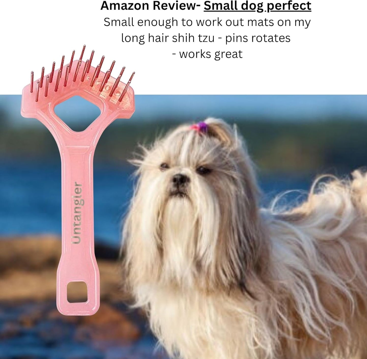 Mini-Rake V-Shaped with 1" Long Double-Row Rotating Teeth (AquaBlue)