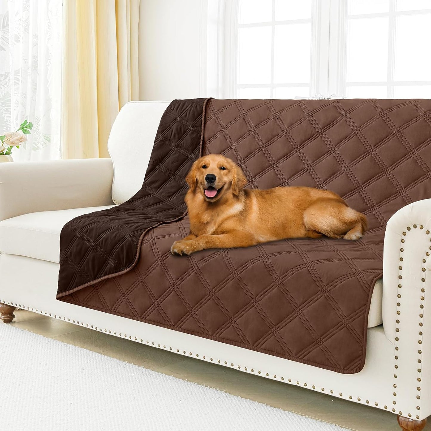 Smiry Waterproof Dog Bed Cover Blanket 30x70, Soft Reversible Pet Blanket, Washable Leakproof Cats Dogs Couch Cover for Sofa, Couch, Furniture, Grey/Dark Grey