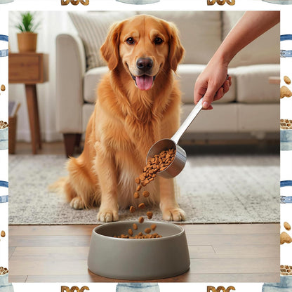1 Cup Dog Food Scoop,Scoop for Dog Foods with 7.8'' Long Handle,Stainless Steel Dog Food Measuring Cups for Pet Foods,Easy to Clean (1CUP)