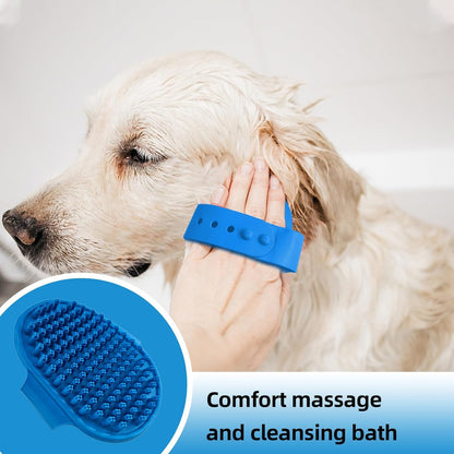 Dog Brush for Shedding,6 PCS in One Pet Slicker Hair Brush Kit Organizer Bag - Dog Cat Grooming Deshedding Undercoat Rake Brush Comb for All Small Large Dogs Cats Grey