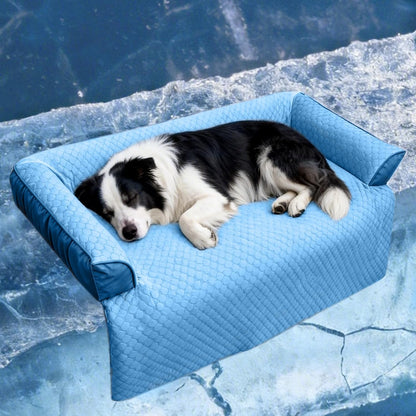 Calming Dog Bed Fluffy Plush Dog Mat for Furniture Protector with Removable Washable Cover for Large Medium Small Dogs and Cats (Large, Light Grey)
