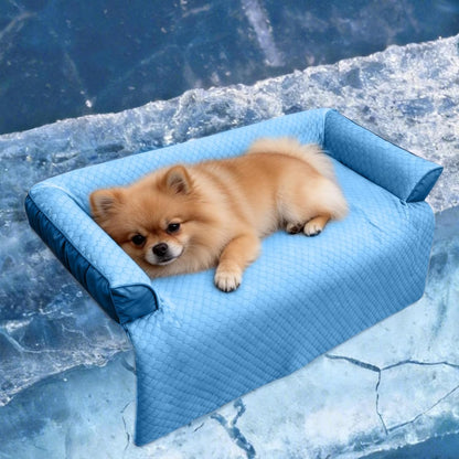 Calming Dog Bed Fluffy Plush Dog Mat for Furniture Protector with Removable Washable Cover for Large Medium Small Dogs and Cats (Large, Light Grey)