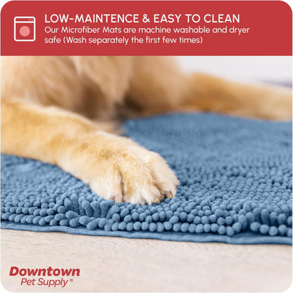 My Doggy Place Dog Mud Mat, 36"x26" Ash – Thick Microfiber Entry Rug for Snow, Mud & Salt – Absorbent, Quick-Dry, Washer-Safe & Non-Slip, Large