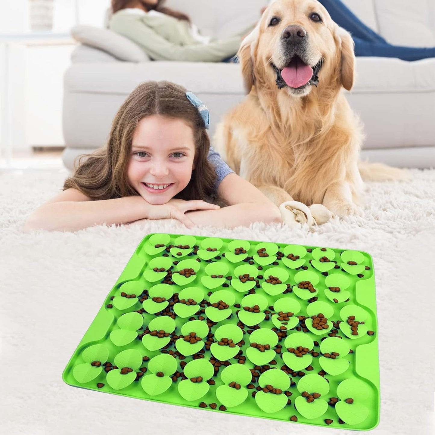 Small Silicone Snuffle Mat for Small Dogs Puppy Cat Slow Down Eating,Slow Feeder Lick Mat for Dry Wet Food for Pet Training Smell,Encourages Natural Foraging Skill,Relieving Stress