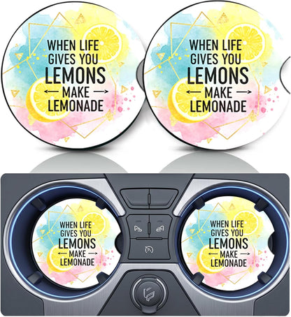 2PCS Dog Paw Print Car Cup Holder Coasters, Cars Coasters for Cup Holders, Anti Slip Rubber Mat with Finger Slot, Dogs Car Accessories Interior Decor, Dog Lover Gifts for Women, Men