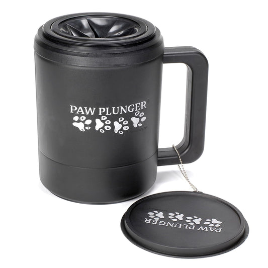 Paw Plunger for Dogs - Portable Dirty Paw Washer for Medium Sized Dogs – Ideal for Dogs Weighing 15-75lbs – Cleaner Pet Paws to Save Floors / Furniture / Carpet / Vehicle from Muddy Paw Prints – Blue