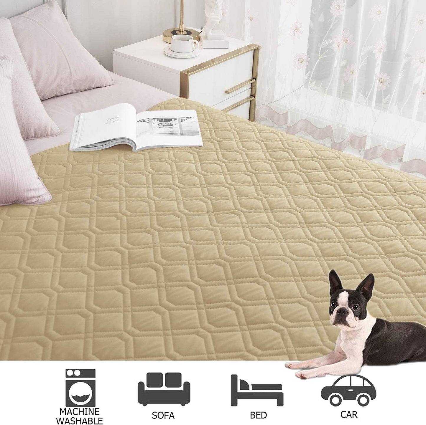 Ameritex Waterproof Dog Bed Cover Pet Blanket for Furniture Bed Couch Sofa Reversible - Colors B