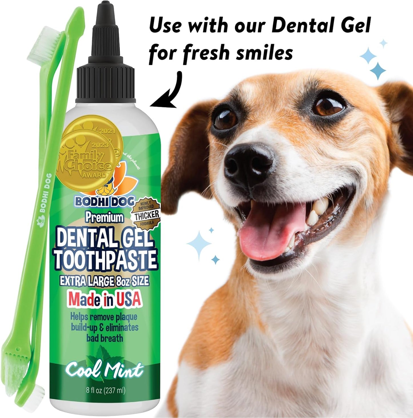 Bodhi Dog Toothbrush Combo Pack - Soft Finger & Dual-Ended Brushes - Gentle Bristles for Dogs & Cats - Easy Teeth Cleaning (6 Long & 6 Finger)