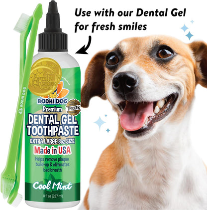 Bodhi Dog Toothbrush Combo Pack - Soft Finger & Dual-Ended Brushes - Gentle Bristles for Dogs & Cats - Easy Teeth Cleaning (6 Long & 6 Finger)