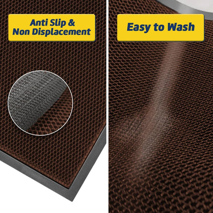 Muddy Mat® Meshy Mat™ Door Mat Heavy-Duty Quick-Dry Floor Mat, Sand & Dirt Trapper for Indoor & Outdoor, Ideal for Entrance, Mudrooms,Patios & Garages,Low-Profile,Non-Slip,Washable– Black 17"x30"x0.4"