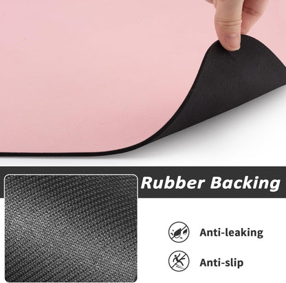 HotLive Dog Food Mat - Absorbent Cat Mat for Food and Water, No Stains Pet Feeding Bowl Mat, Easy to Clean Pet Placemats, Quick Dry Dog Water Dispenser Mat for Messy Drinkers | Paw Dark Grey 12"x 19"