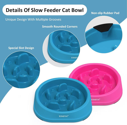 YINEYA Slow Feeder Dog Bowls, Pet Supplies that Slow Down Eating, Pet Food Bowls, Maze Dog Puzzle Feeder for Medium Breed