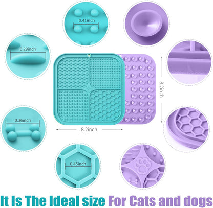 Honomastry Lick Mat for Dogs, Premium Lick Pad with Suction Cups for Dog Anxiety Relief, Slow Feeder Dog Bowls, Bathing, Grooming and Training.