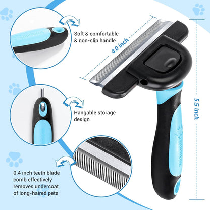 MIU COLOR Pet Grooming Brush, Deshedding Tool for Dogs & Cats, Effectively Reduces Shedding by up to 95% for Short Medium and Long Pet Hair