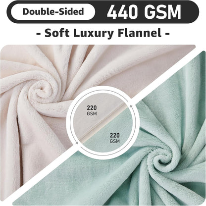LOOBANI Waterproof Blanket for Bed: Reversible Soft Flannel Twin Bed Blanket 60" x 80", Leakproof Throw Spill-Proof Dog Pet Blanket for Couch Cover, Movie Time, Camping, Travel, Grey