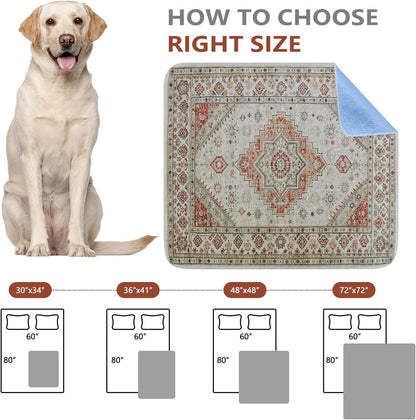 Qeils Washable Pee Pads, Reusable Puppy Pads Super Absorbent Leakproof Dog Training Pads, Non-Slip Wee Wee Pads for Crate, Floor, Potty Pads Feeding Mat Dog Pee 2 Pack 18"x30"