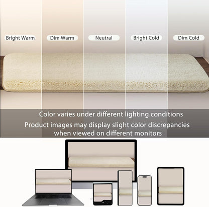 PURE ERA Carpet Stair Treads Ultra Plush 9.5" X 30"Soft Bullnose Indoor Stair Protectors Pet-Friendly Non-Slip Skid Resistant Tape Free Washable Reusable(14 Pieces, Cream Gray)