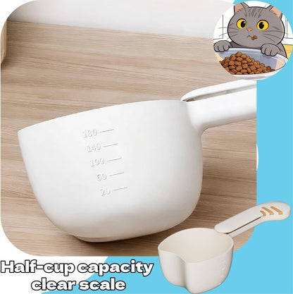 Pet Food Scoop Accurate Dog Feeding Scoop Cat Measuring Cup Half Cup Capacity with Measuring Lines for Pet Feeding and Food Measurement