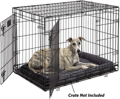 MidWest Homes for Pets QuietTime Dog Bed - White Fleece Bolster, Ultra-Soft and Machine Washable, Fits 24-Inch Crates and Carriers, for Small Breed Dogs