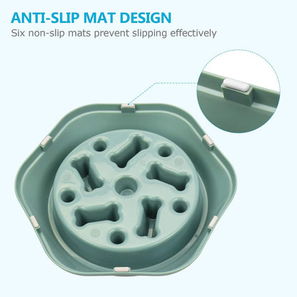 UPSKY Slow Feeder Dog Bowl Anti-Chocking Slower Feeding Pet Puzzle Bowls, Interactive Bloat Stop Dog Food Dishes Non-Slide Dogs Lick Treat for Small Medium