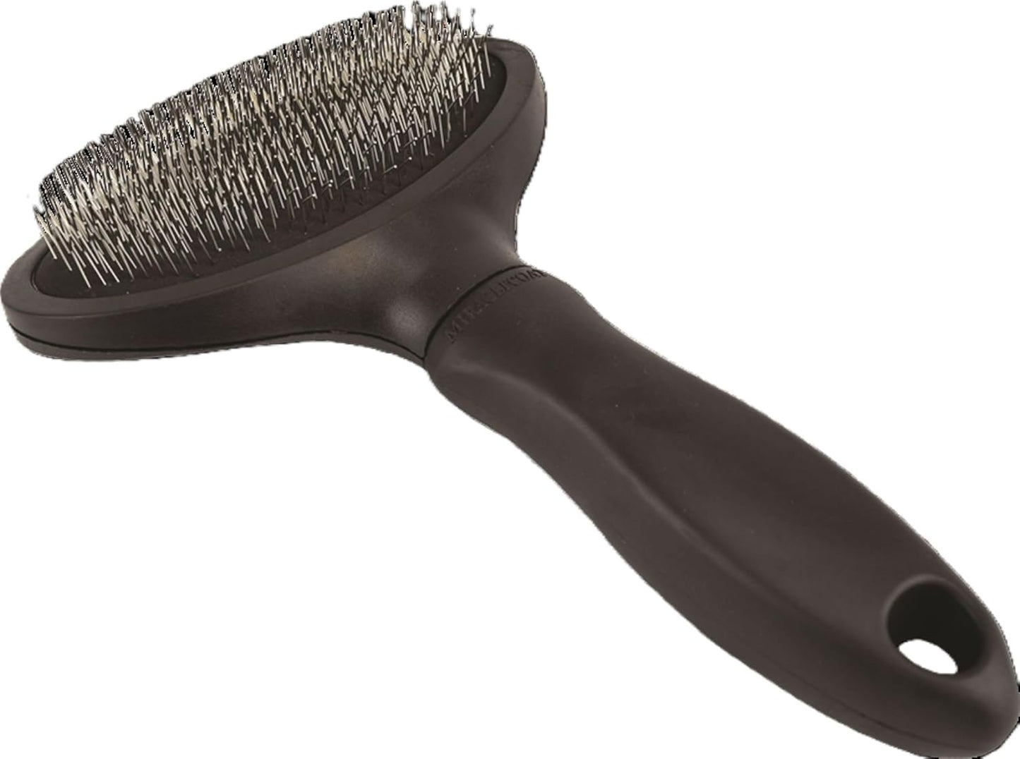 Miracle Care Slicker Brush for Dogs and Cats, Pet Hair Brush for Shedding, Removes Loose Undercoat, Ergonomic Handle, Smaller Head for Small Dogs and Cats