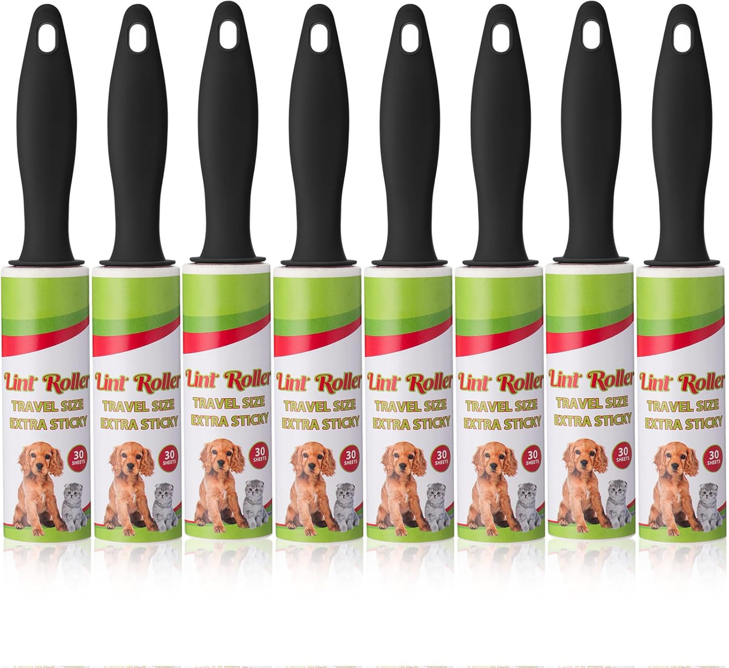 Hushee 8 Pcs Mini Lint Roller for Travel Small Lint Removers Bulk for Pet Hair and Clothes Small Size Removers Portable Sticky Removing Tool for Cleaning Furniture Dog Car Seat