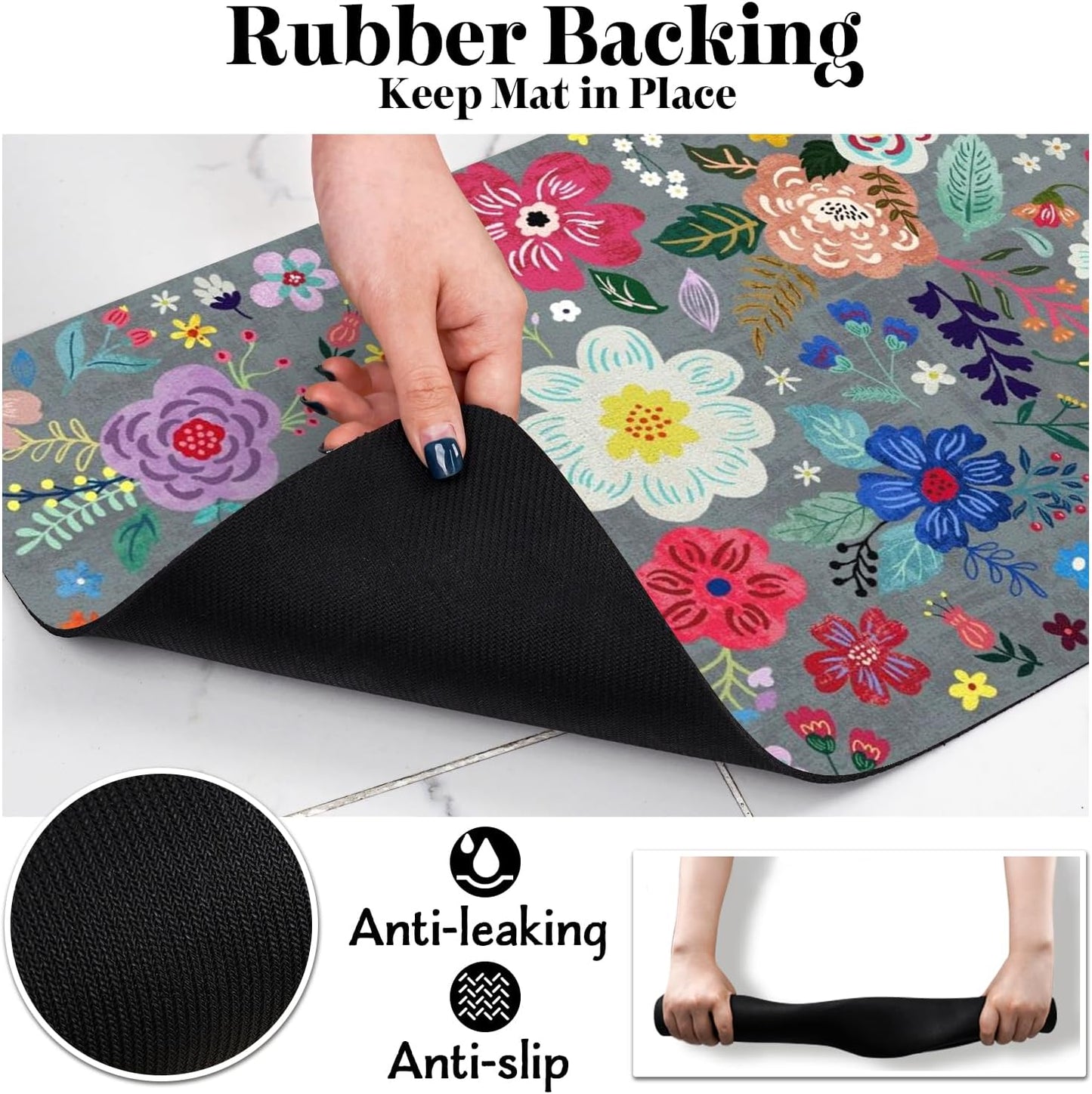 Dog Food Mats for Floors, Absorbent Dog Bowl Mat for Food and Water Dispenser, Quick Dry Cat Food Mat Pet Supplies
