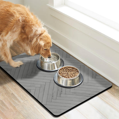 Dog Food Mats for Floors Absorbent, Pet Cat Food Mat - Quick Dry Dog Bowl Mats for Food and Water, Eco-Friendly Pet Supplies