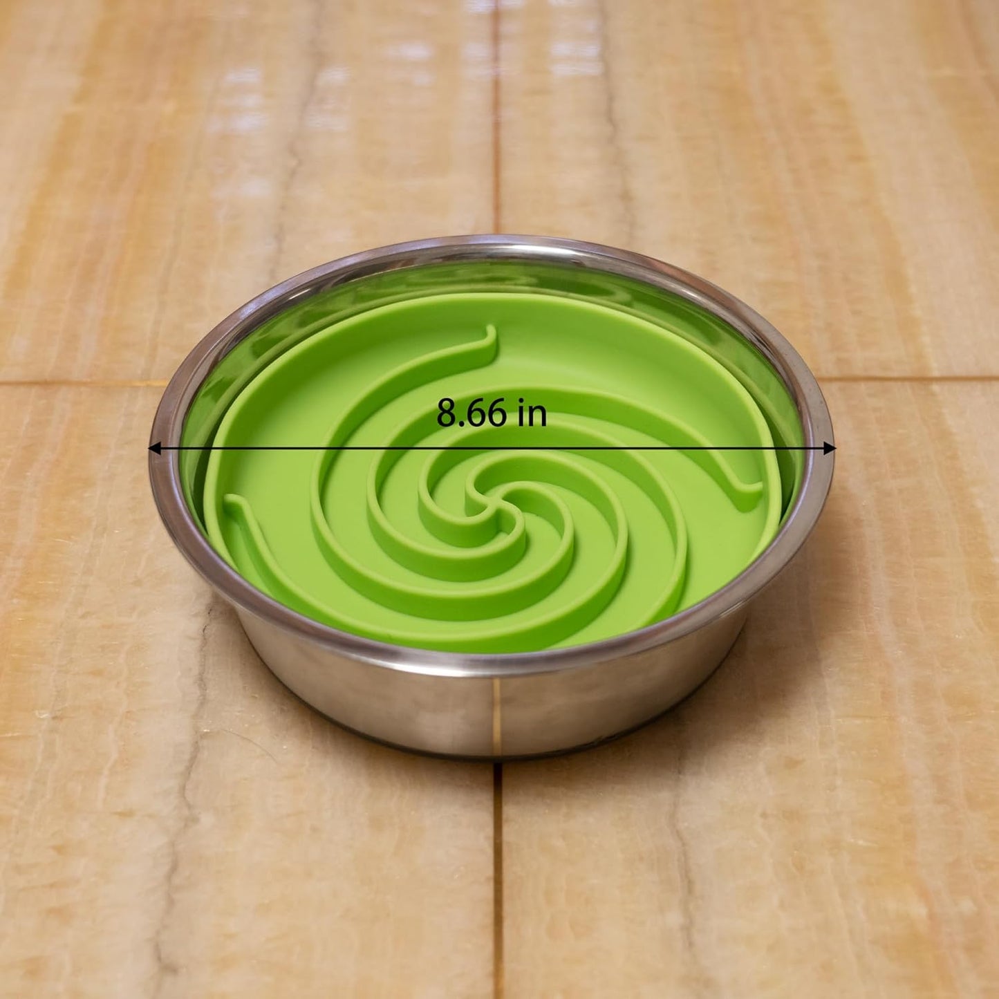 Bifeaw Slow Feeder Dog Bowls, Dishwasher Microwave Safe Silicone Puppy Puzzle Bowl with Non-Slip Design for Eating (Grey Green)
