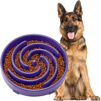 JASGOOD Slow Feeder Dogs Bowl for Large Medium Dogs,Anti-Gulping Pet Slower Food Feeding Bowls Stop Bloat,Preventing Choking