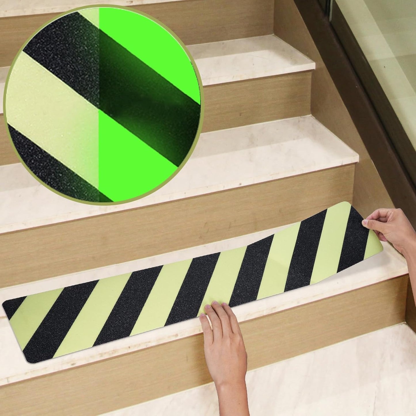 LifeGrip Stair Treads Non-Slip (15PCS), Anti Slip Transparent Stair Treads Tape for Indoor Wooden Step (4"X30"X15P-Treads)