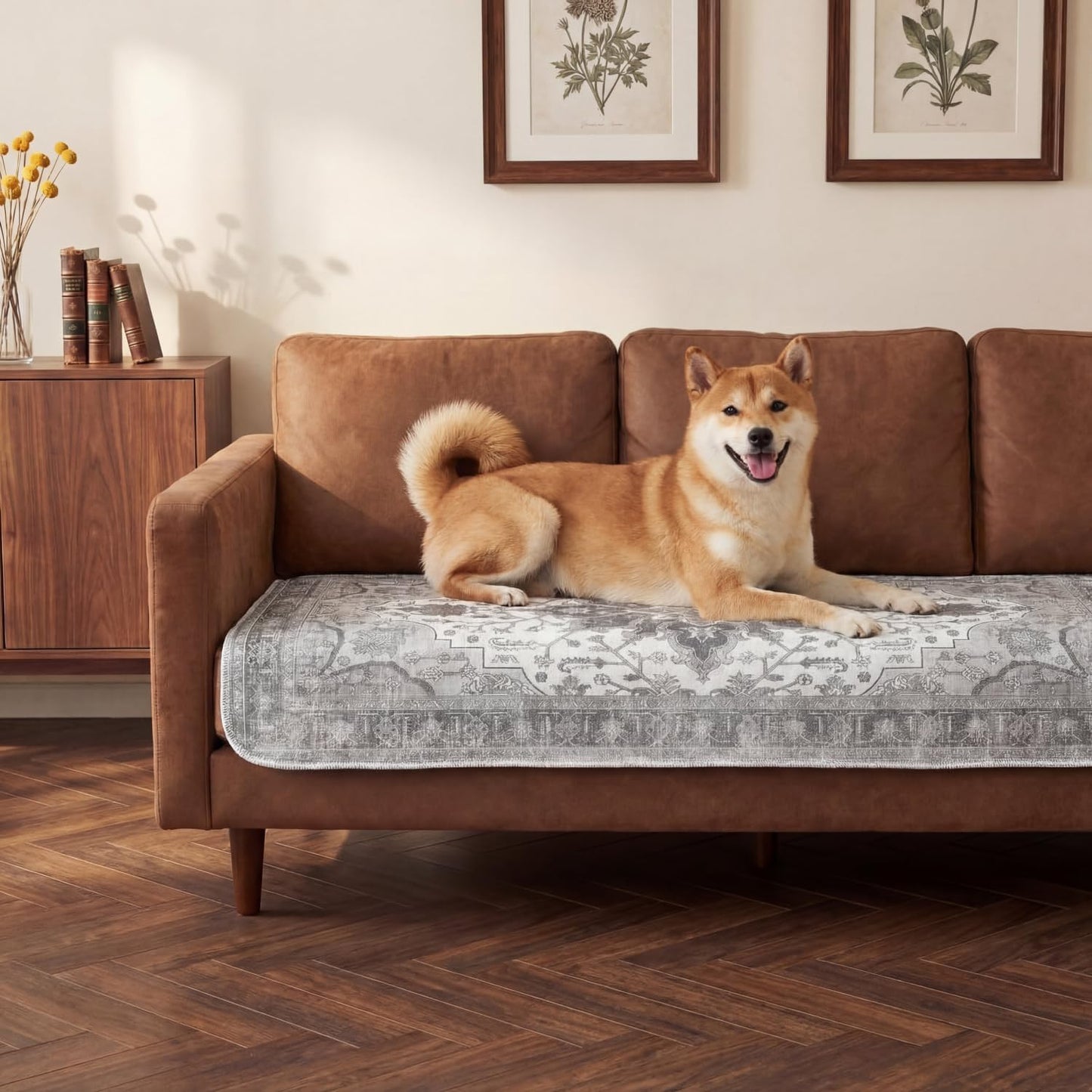 Waterproof Pet Couch Cover Washable, Stylish Reversible Pet Blanket, Soft Sofa Furniture Protector for Dogs Kids Pets.(Gray/Light Gray, 30"x70")