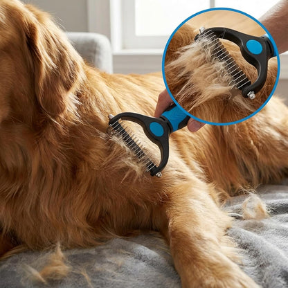 PETIMP STORE 4PCS Self Cleaning Slicker Brush, Pet Grooming Rake, Bath Brush & Massage Brush for Short/Long Haired Dogs, Cats & Horses, Pet Grooming Deshedding Tools - Pet Supplies (White Black)