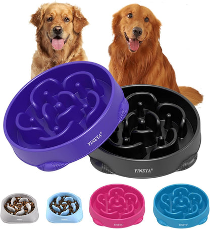 YINEYA Slow Feeder Dog Bowls, Pet Supplies that Slow Down Eating, Pet Food Bowls, Maze Dog Puzzle Feeder for Medium Breed