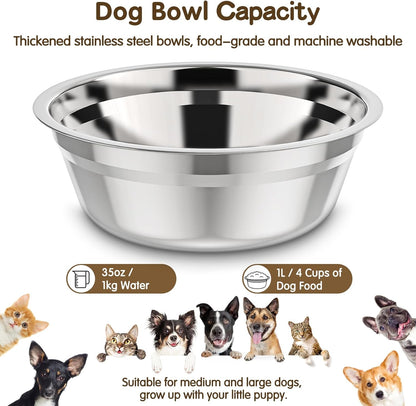 XIAZ Elevated Dog Bowls Large Breed Raised Dogs Bowl Stand Large/Medium Sized Dog Slow Feeder Dogs Bowls Food Water Stands 5 Heights Adjustable 9/11/12/14in Pet Feeder Dish Station