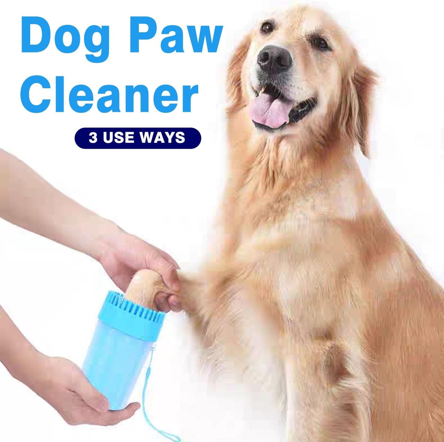 Dog Paw Cleaner, Foot Washer for Pets - Quickly Clean a Muddy Paw, Soft Silicone Bristles, Suitable for Small, Medium, Large Breed Dogs(with 1 Absorbent Towel)