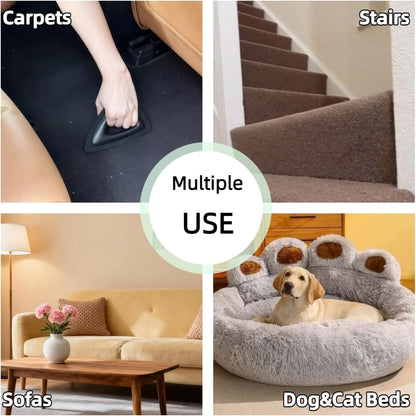 Pet Hair Removal Tool, Carpet Dog Hair Remover for Car Interior- Rapid Removal, Durable & Ergonomic, for Car Mats, Couch, Furniture, Carpets (Black)