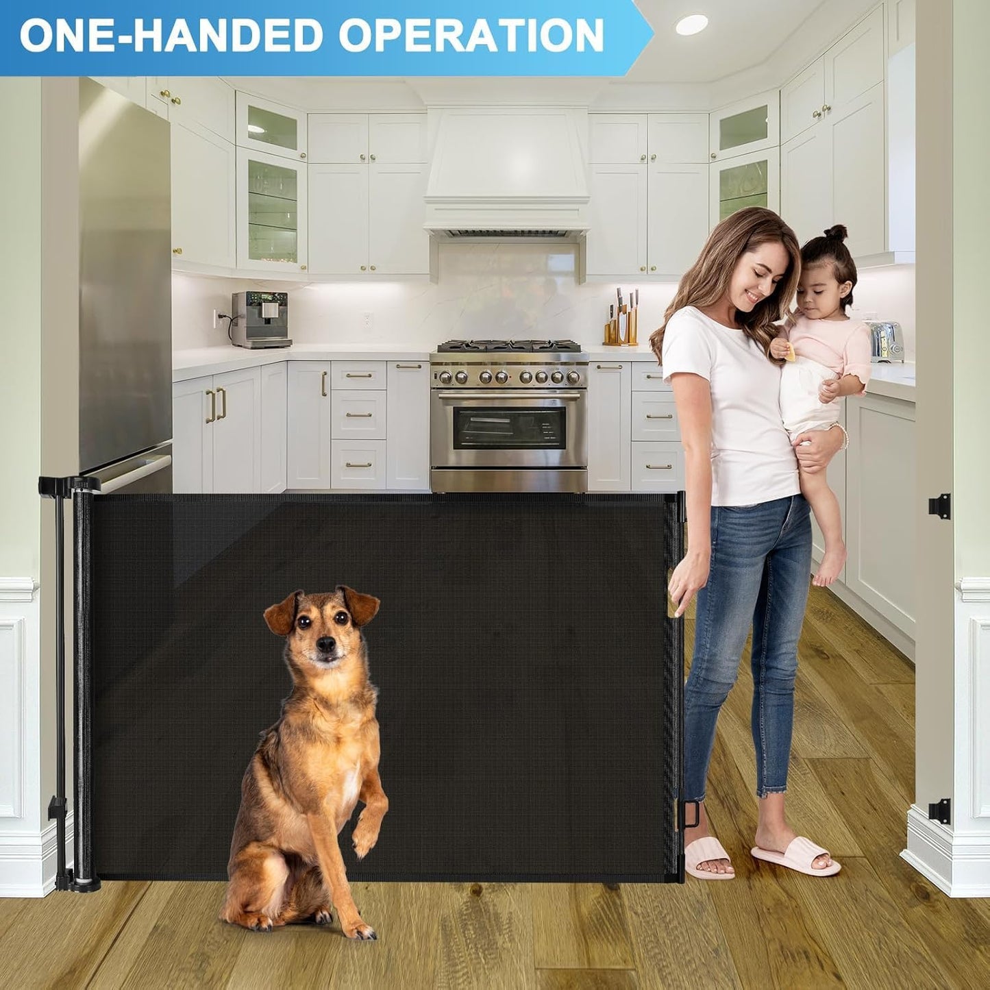 Extra Wide Baby Gate for Large Openings Retractable Baby Gates Indoor Outdoor Extra Long Dog Gate for Doorway Stair Gates for Kids or Pets Extra Large Dog Gate for Stairs