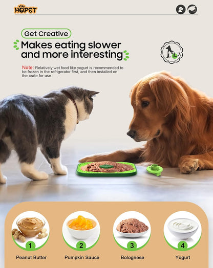 Licking Mat for Dogs, Crate Lick Mats Slow Feeder,Dog Cage Training Tools Pet Licking Mat Slow Feeder for Peanut Butter Kennel Therapy Dog Lick Pads for Boredom Anxiety (2pcs)