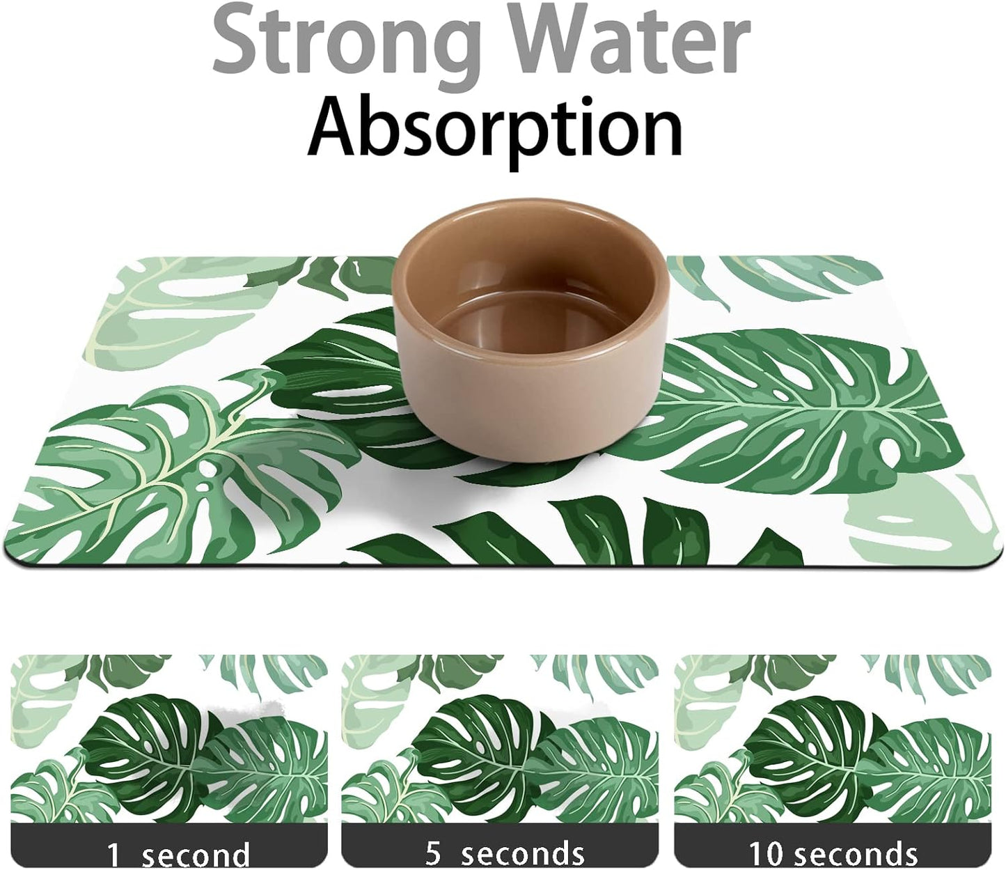 Dog Food Mats for Floors, Absorbent Dog Bowl Mat for Food and Water Dispenser, Quick Dry Cat Food Mat Pet Supplies